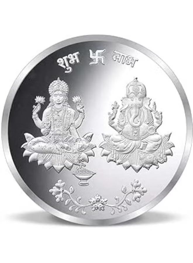 Sparkle & Shine PURE 999 SILVER COIN LAXMI GANESH 100 GRMS - Image 1